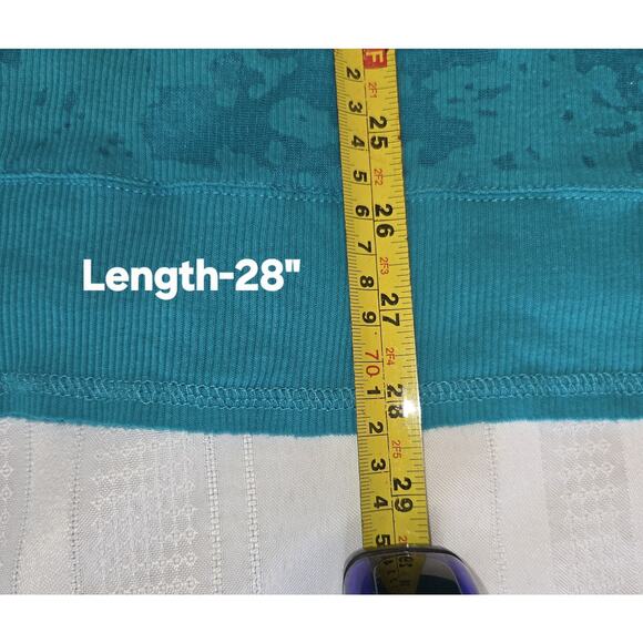 Vintage OP Ocean Pacific Burnout Top Womens XXL Turquoise Stretchy FLAWS 80s 90s - Picture 11 of 16